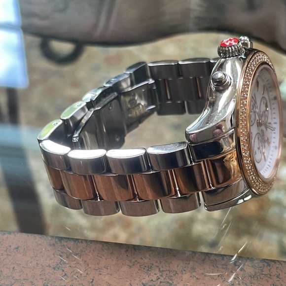 Michele Jetway MOP Dial Diamond Two Tone MW17A01D2025 - Picture 2 of 6